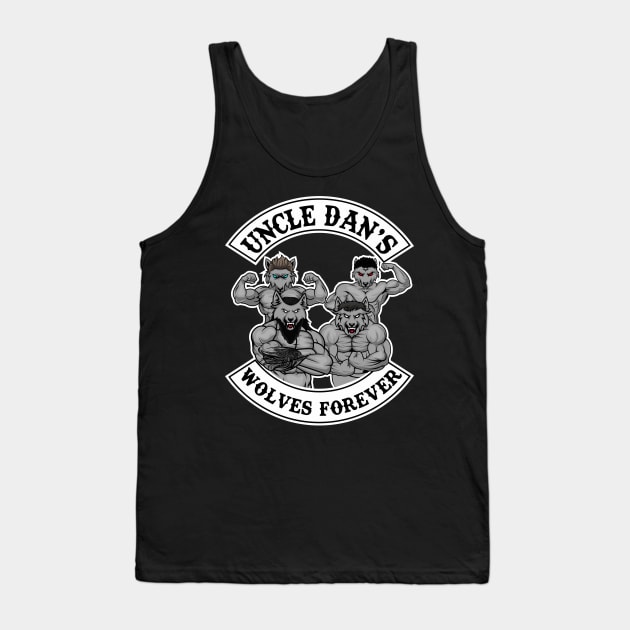 Four Wolfmen Tank Top by Uncle Dan's Wolf Pack